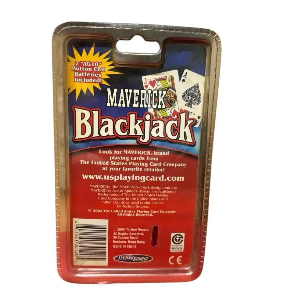 Techno Source Maverick Blackjack Model 30120 Handheld Electronic Game 2002 NOS